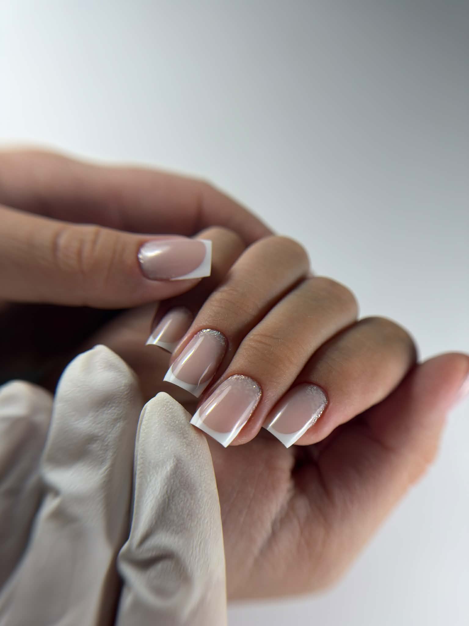 Détail d’un gainage nude brillant